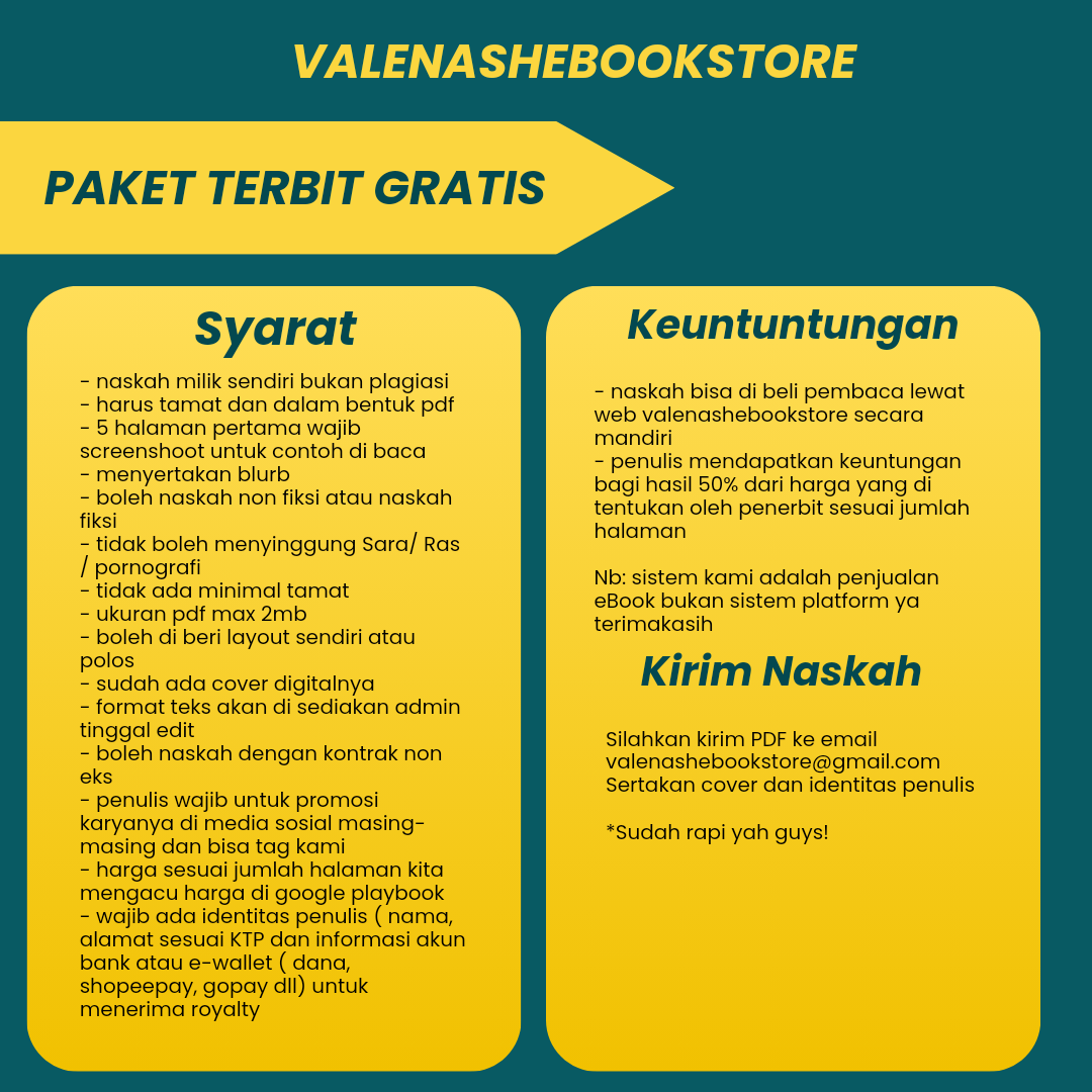 Kirim Naskah ke Valenashebookstore